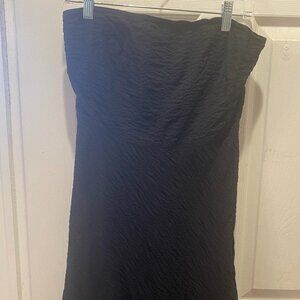 J. Crew Women's Black Textured Strapless Dress #392